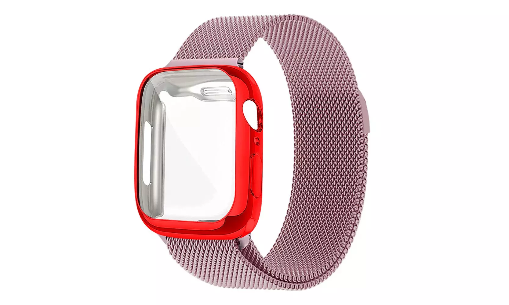 Magnetic Mesh Milanese Band W/ Screen Protector Bumper Case For Apple Watch