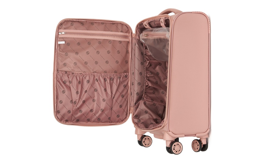 Image 21: Maleta blanda ligera de 20 pulgadas con neceser extraíble