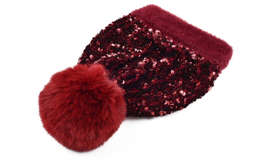 Image 4: Sequined Beanie