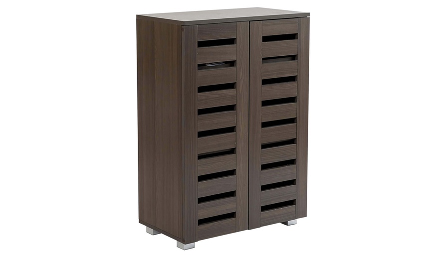 Image 23: Furniture Dealz Oslo Two Door Shoe Storage Cabinet