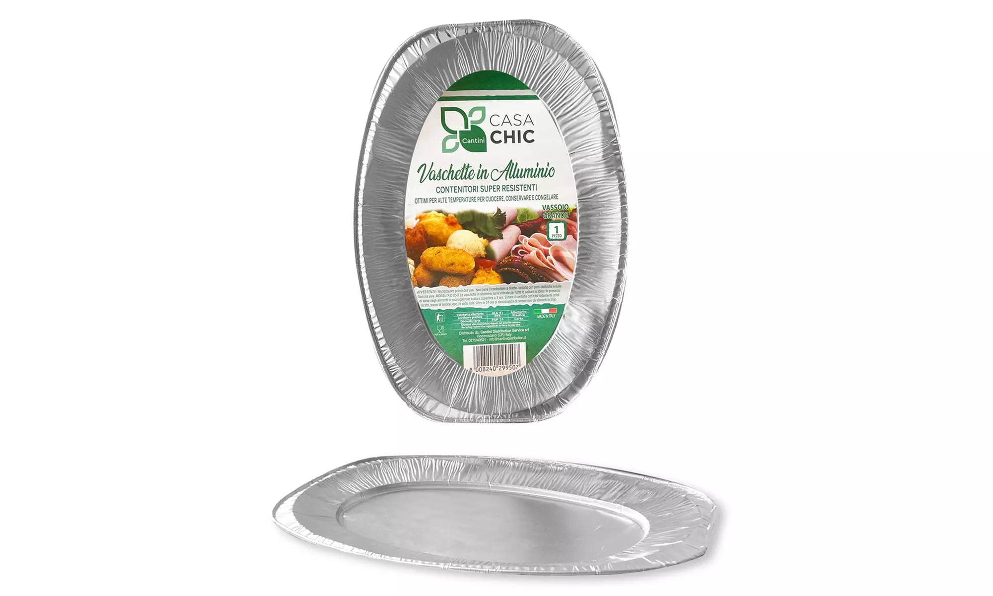 Fino a 192 contenitori in alluminio per alimenti