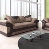 Image 3: Dual-Tone Fabric Sofa Set