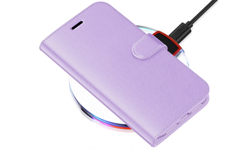 Image 16: Wallet Case for iPhone 11with Card Holder and Stand