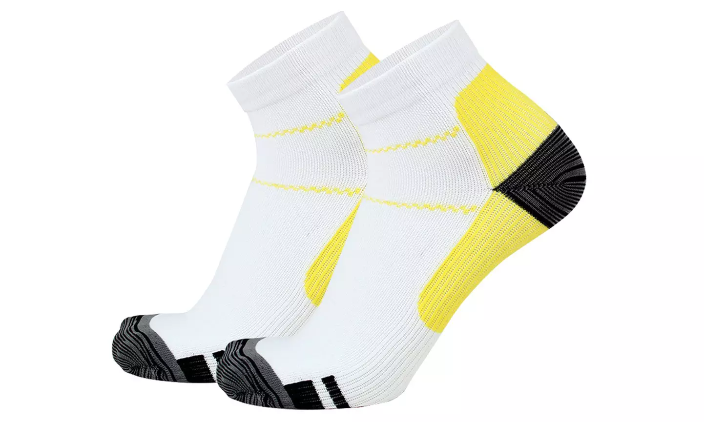 Unisex Plantar Fasciitis Ankle-Length Compression Socks (3-6 Pairs)