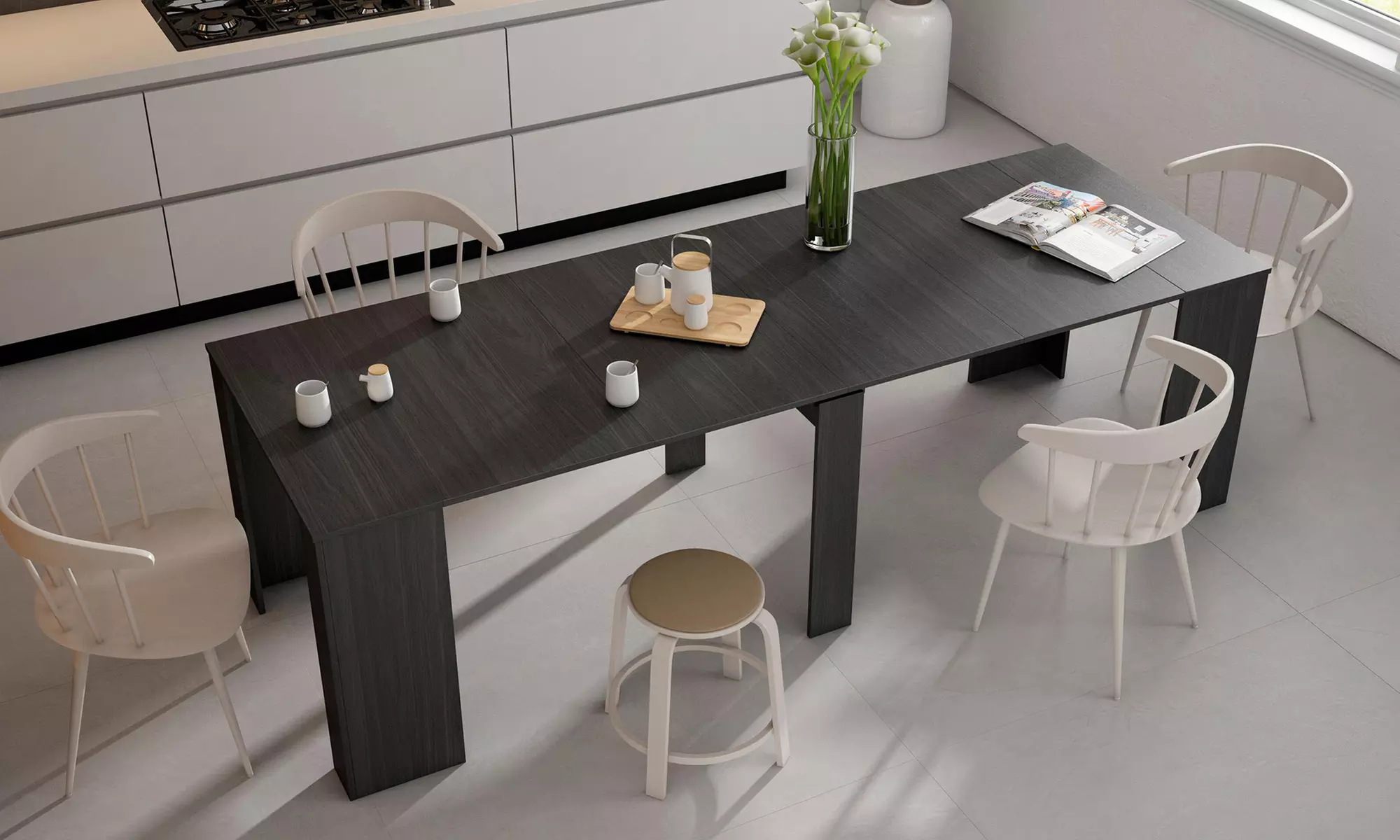 Extendable Console Table for 10 or 12 Diners