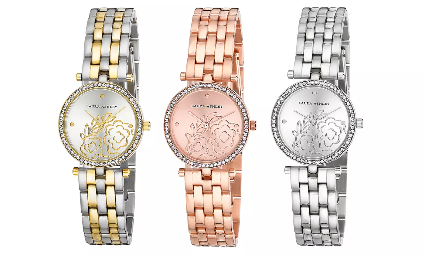 Laura Ashley host pick gorgeous watch one size flower is gorgeous new Laura Ashley Floral Band Ladies Watch - Blue main image 2