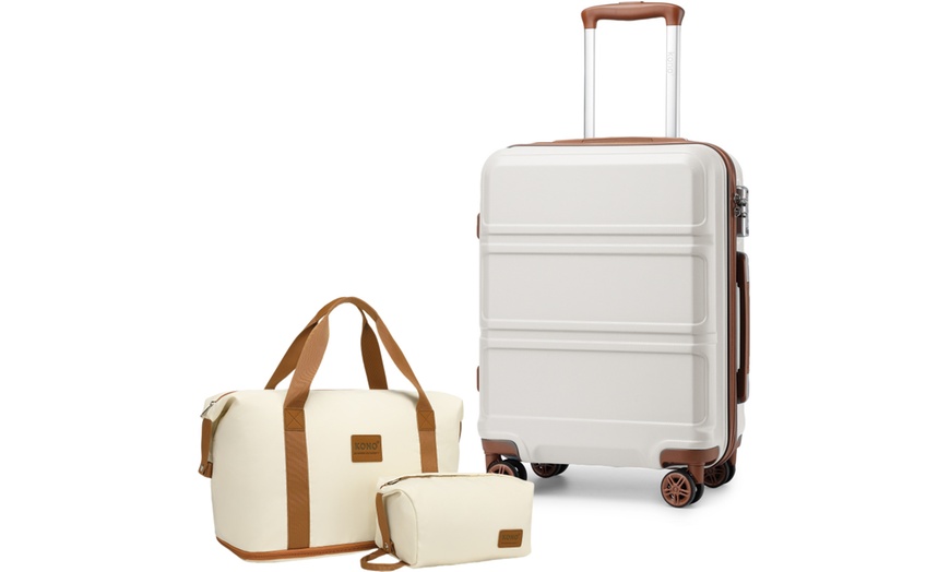 Image 2: Set de bagages 3 pièces : valise, sac de voyage et trousse de toilette