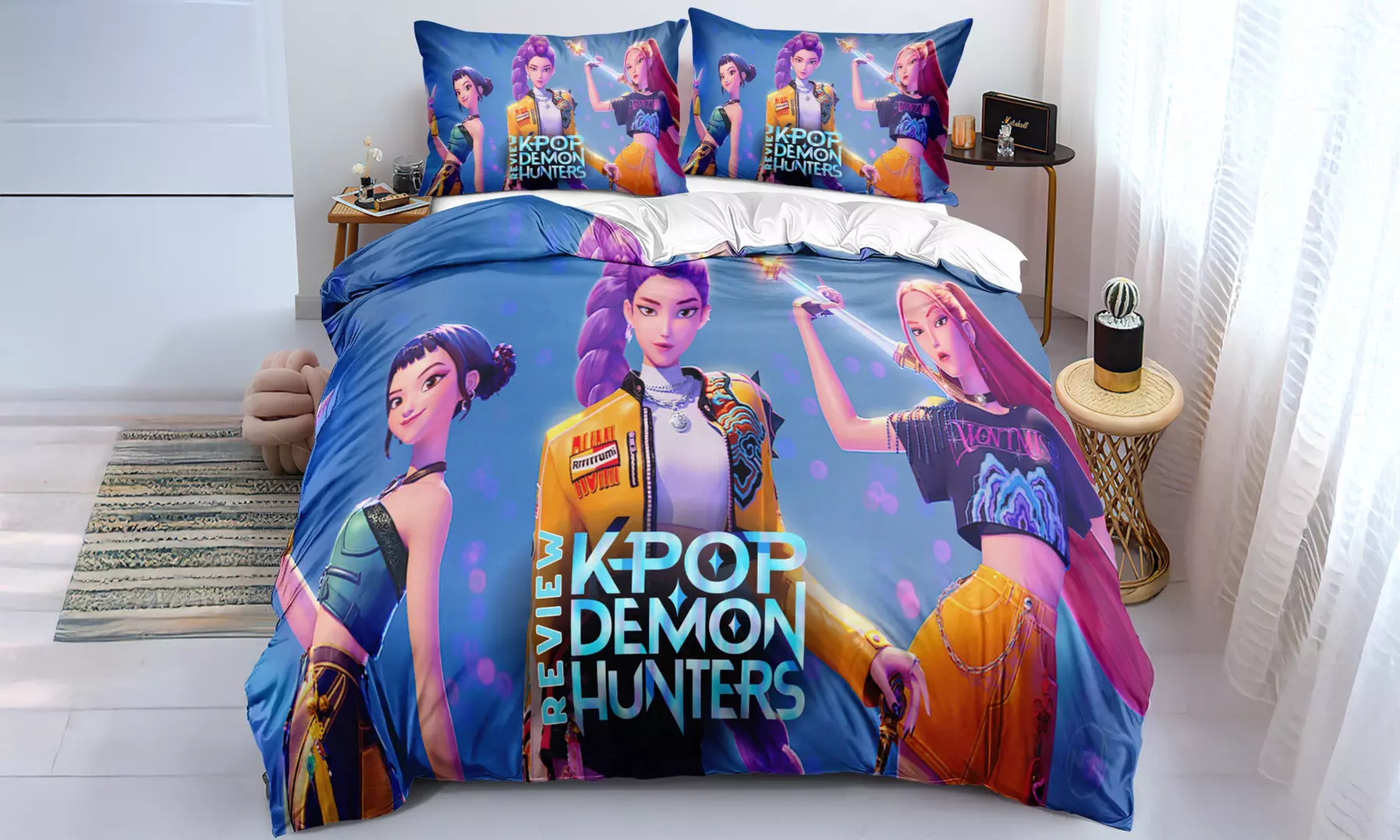 KPop Demon Hunters Inspired Bedding Set
