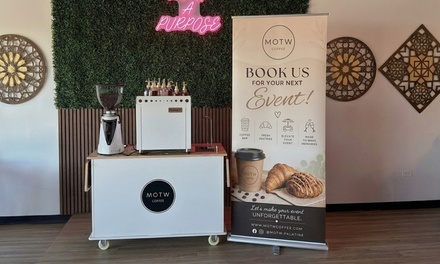 Mobile Coffee Bar - Package for a small event for 1.5 Hours - MOTW Coffee and Pastries