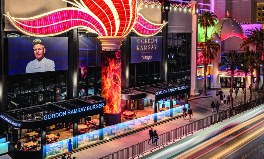 Image 1: Burgers & Views - Savor $80 Worth at Gordon Ramsay Burger, Flamingo Las Vegas