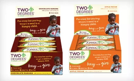 $18 for a Nine-Pack of Two Degrees All-Natural Snack Bars with Shipping Included ($27.90 Total Value). For Each Groupon Sold, Two Degrees will Donate Nine Meals to Help Feed Malnourished Children. - Second Medium