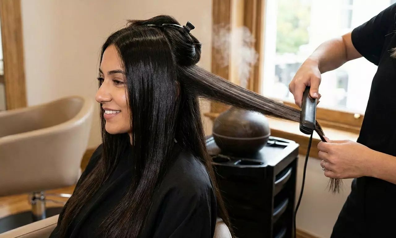 Keratin Straightening Treatment with Optional Hair Trim