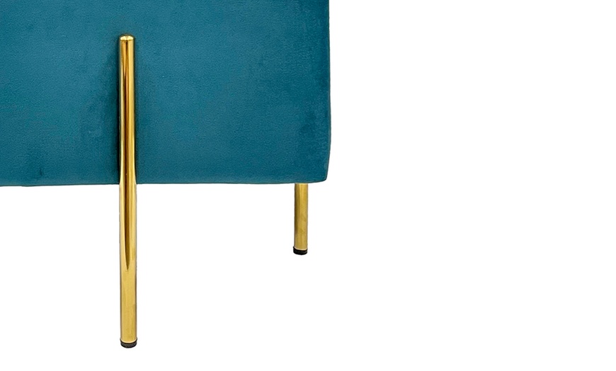 Image 10: Lapo puf contenedor de terciopelo 