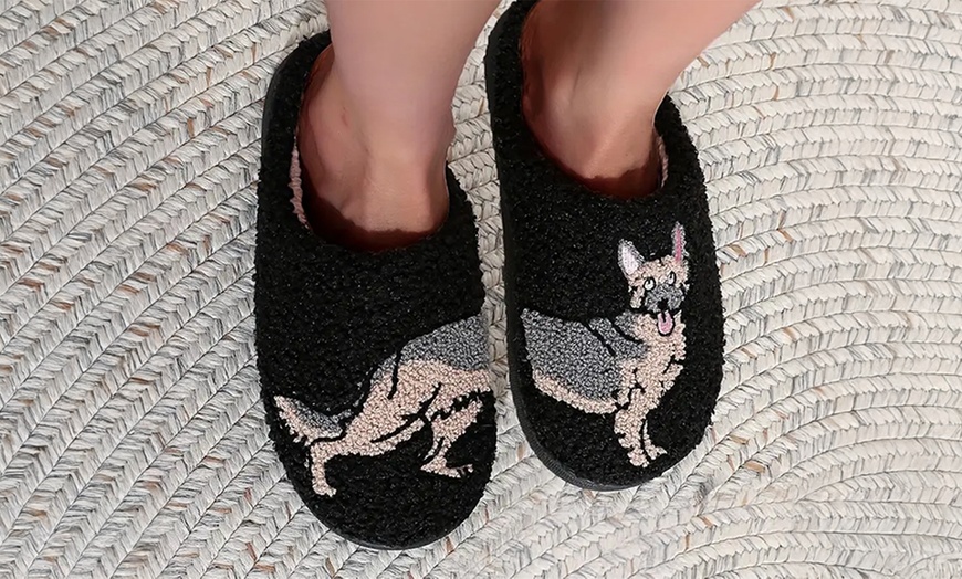 Image 4: Pet-Themed Holiday Slippers