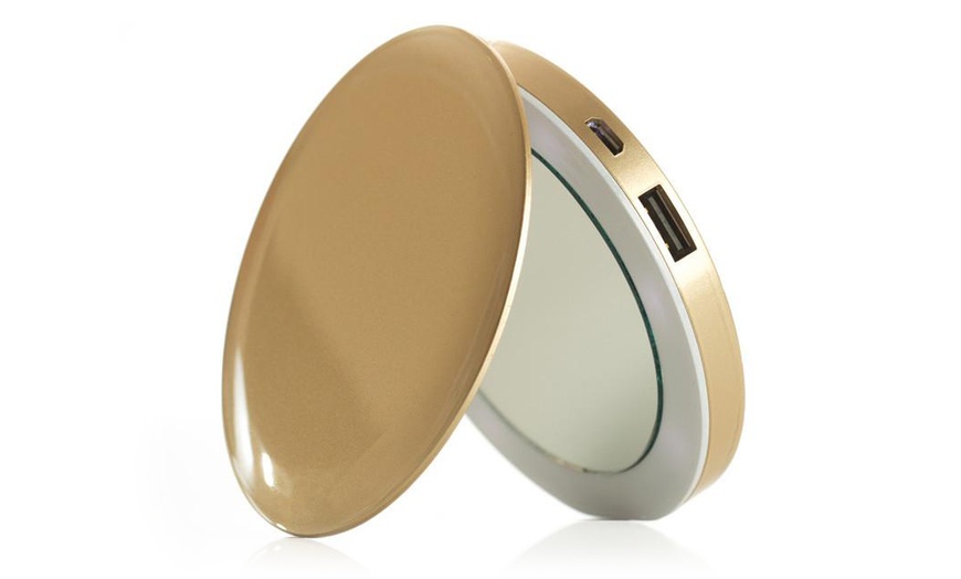 Image 2: Compact Mirror Power Bank