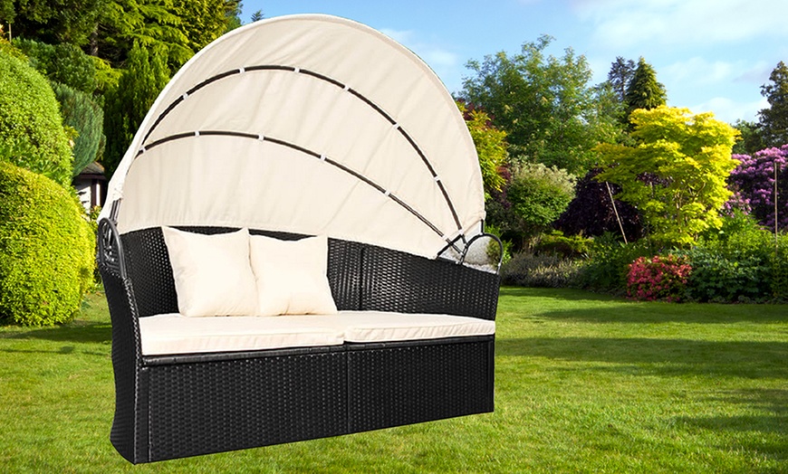 Image 4: Rattan Garden Daybed