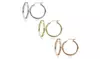 Solid sterling Silver 25mm Classic French Lock Hoops