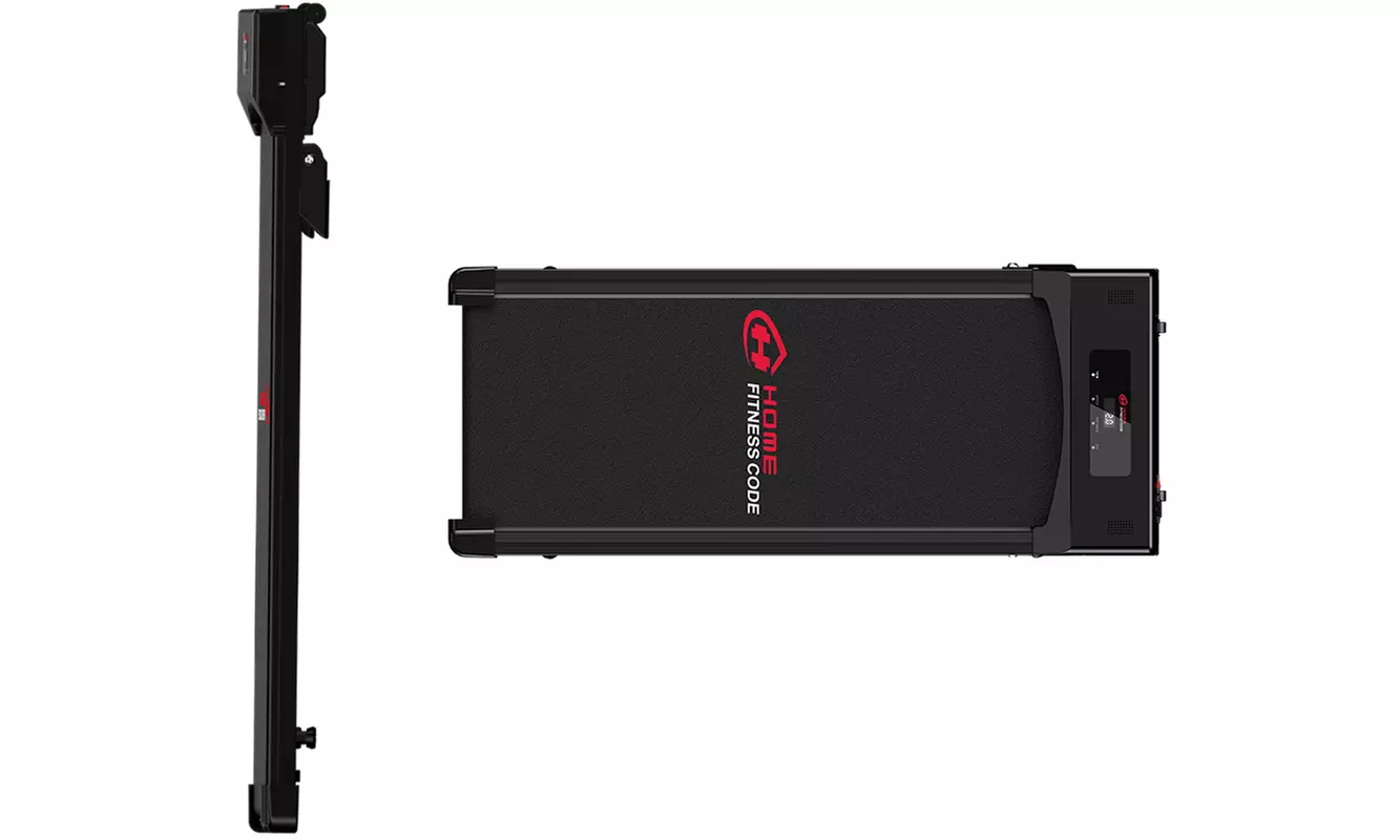 2-in-1 Foldable Treadmill with LCD Display and Remote