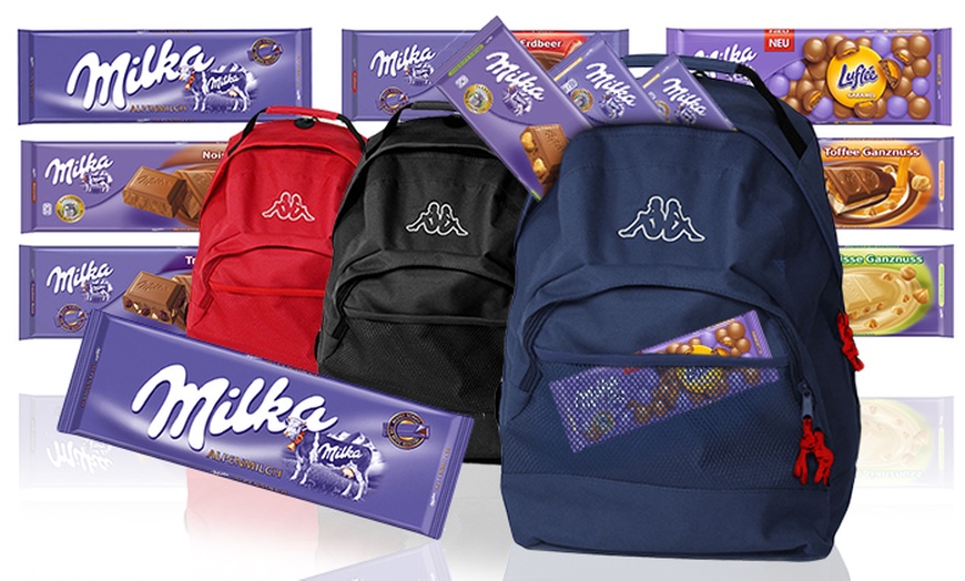 Image 1: 10 Tafeln Milka + Kappa Rucksack