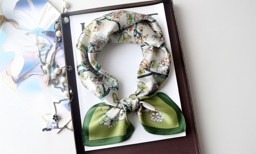 Image 2: Silk Scarf for Women in Five Styles
