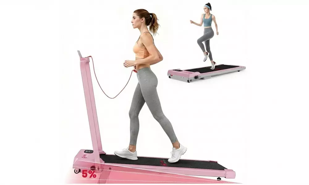 2-in-1 Foldable Walking Pad and Jogging Treadmill