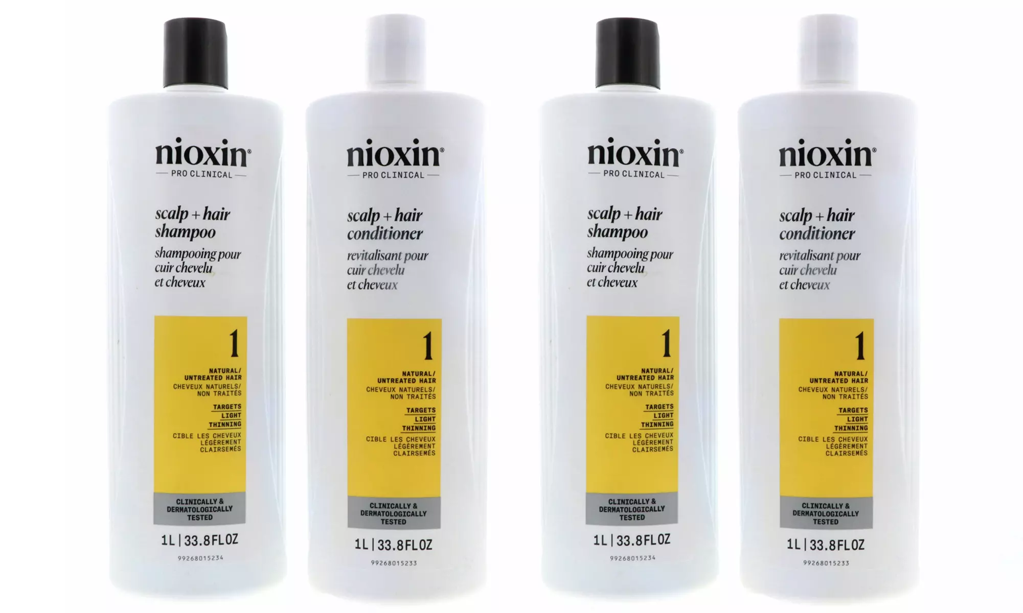 Nioxin System 1 Scalp Therapy Conditioner & Cleanser Shampoo Liter Duo (33.8oz) - Second Medium