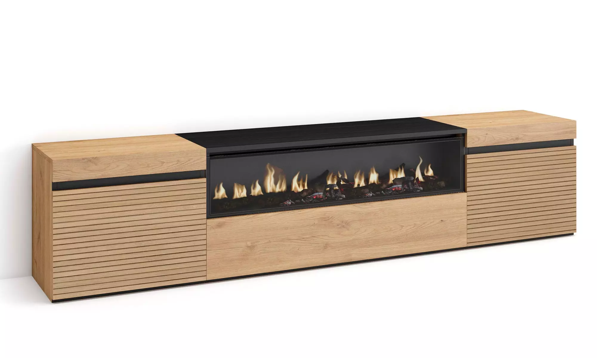 Meuble TV avec ou sans cheminée électrique LED