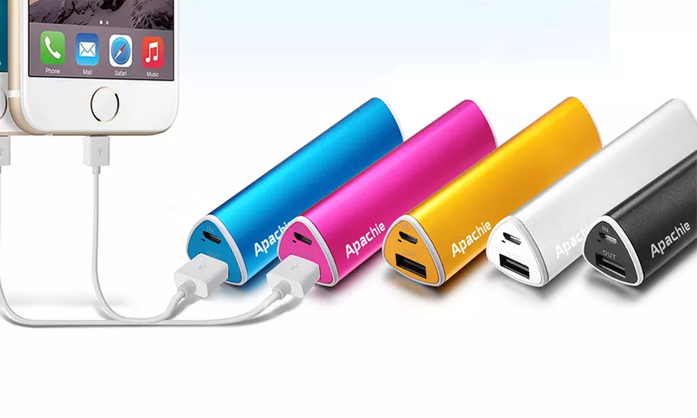 One or Two Apachie Portable Pyramid USB Smartphone Chargers in Choice of Colour - Primary Image