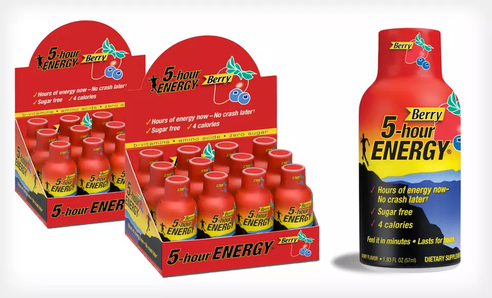 $34 for a 24-Pack of 5-Hour ENERGY ($59.96 List Price). Three Flavors Available. - Second Medium