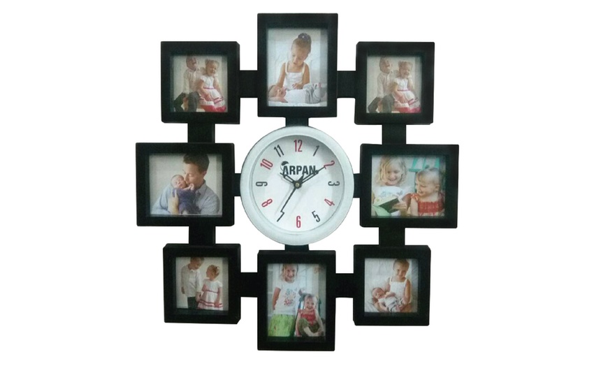 Image 9: Photo Frames with Wall Clock