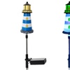Image 3: One, Two or Four Solar Powered Lighthouse Shaped Garden Lights
