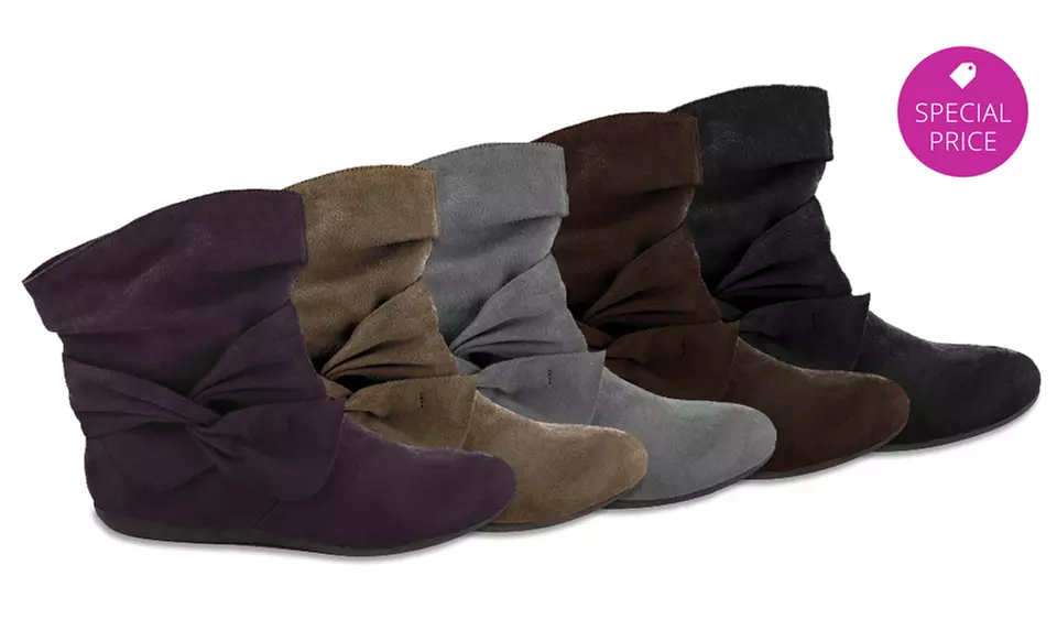 Rampage Women's Buckley Faux-Suede Ankle Boots. Multiple Colors Available from $10.99–$14.99. - Primary Image