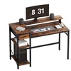 Image 13: Four-Tier Computer Desk PC Laptop Desk Home Office Writing Study Desk
