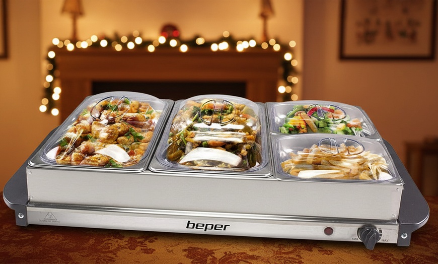 Image 1: Scaldavivande a buffet in acciaio Beper