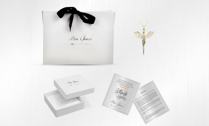 Image 5: Crystal Guardian Angel Pendant Necklace - Christmas Cracker or Gift Bag Presented  