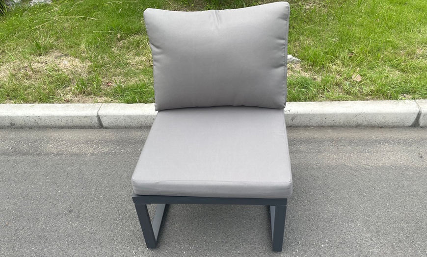 Image 4: Fimous Aluminum Outdoor Garden Corner Sofa 