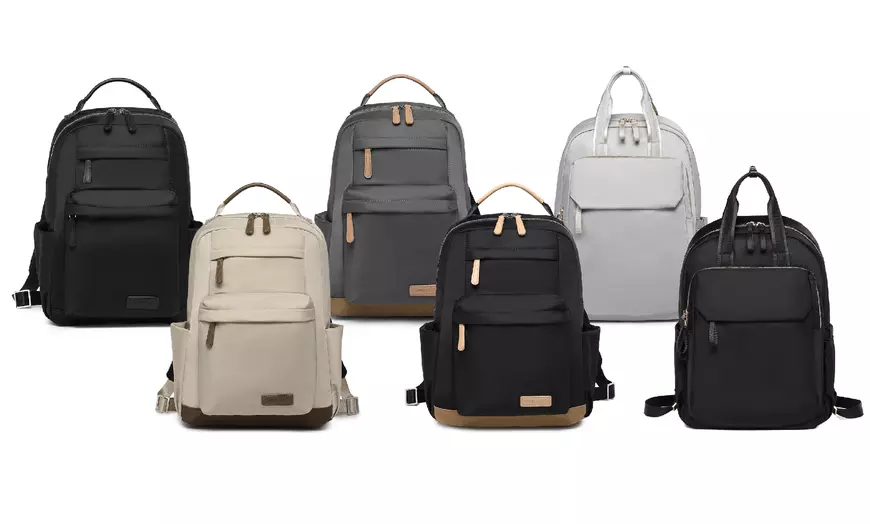 Image 1: Stylish Women's Backpack with Laptop Sleeve and Multiple Pockets