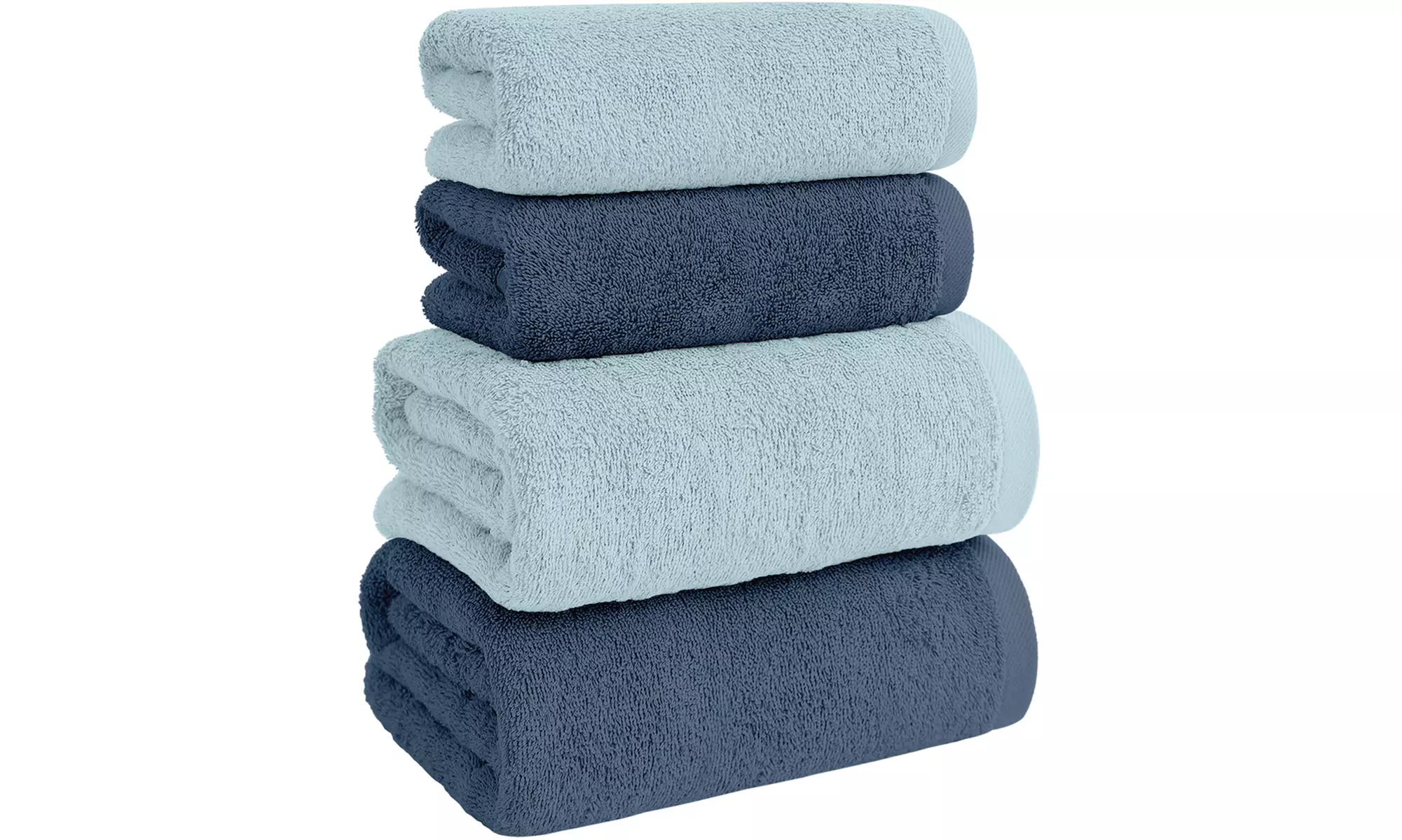 Set di 4 asciugamani da bagno in cotone