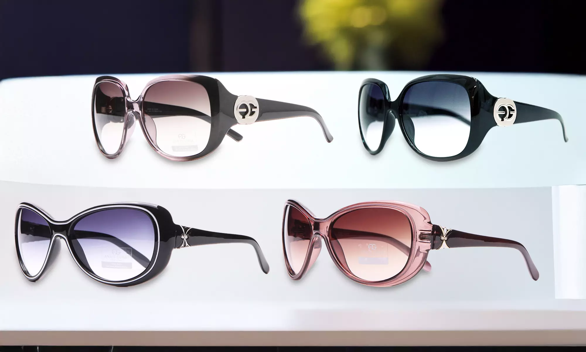 MK Belted Collection Lisa Fashion Wide Aviator Polarized UV Protect Sunglasses - Primary Image