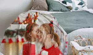 1 o 2 forros polares o mantas con imagen personalizable en tamaño a elegir con Photo Gifts