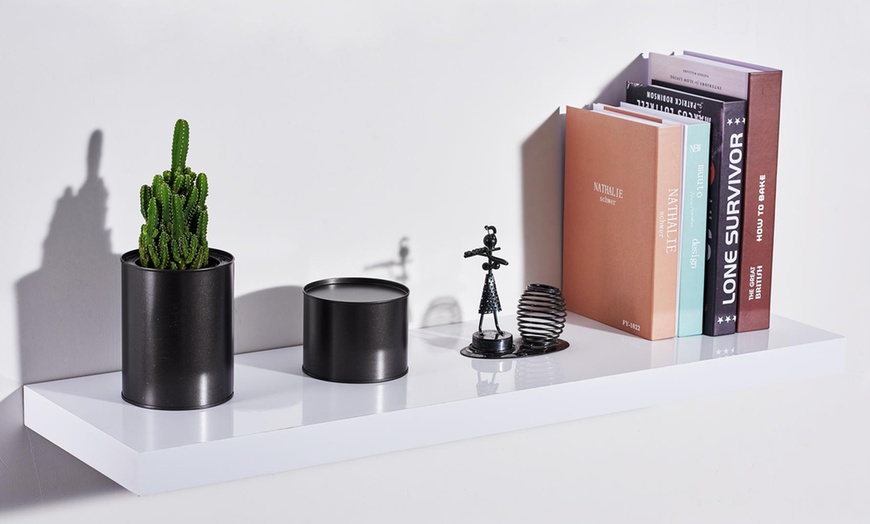 Image 2: High-Gloss Floating Shelf