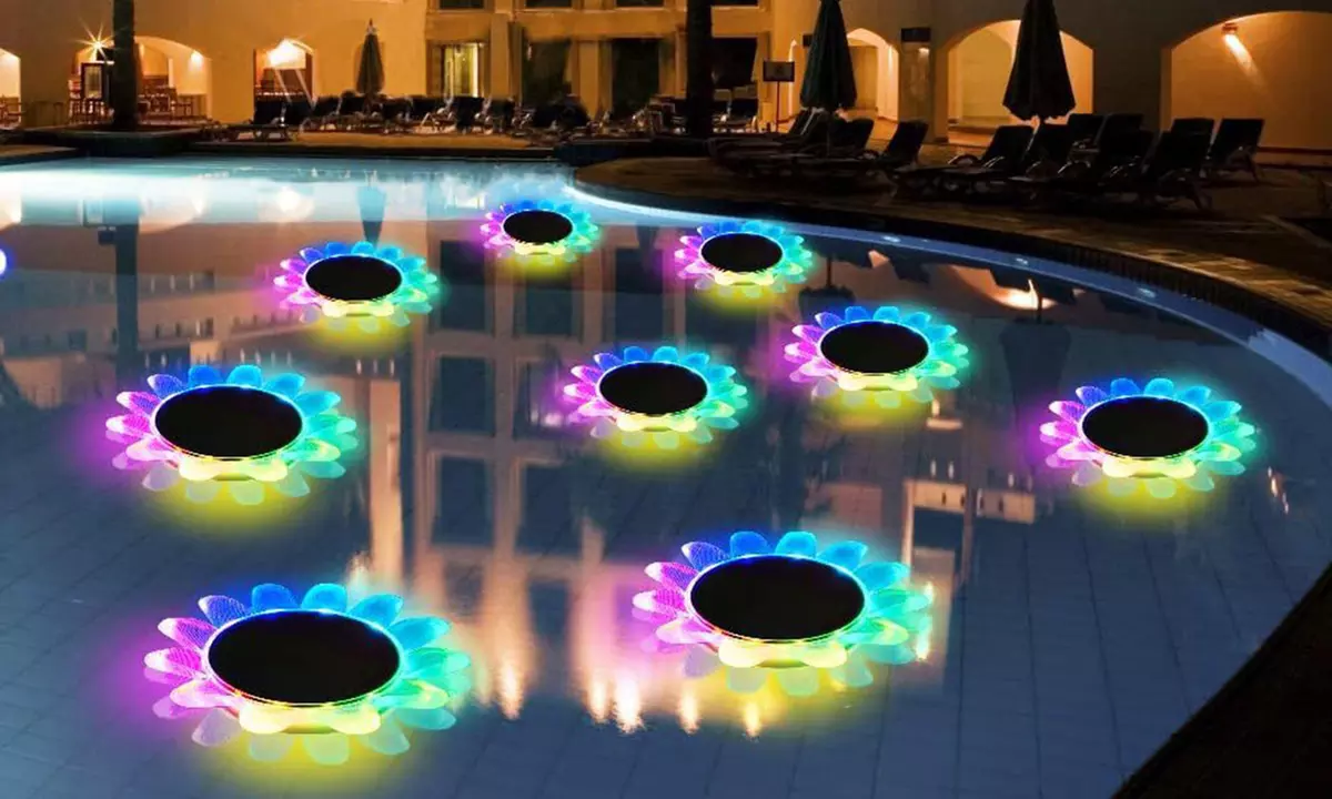 Solar-Powered Floating Pool Lights