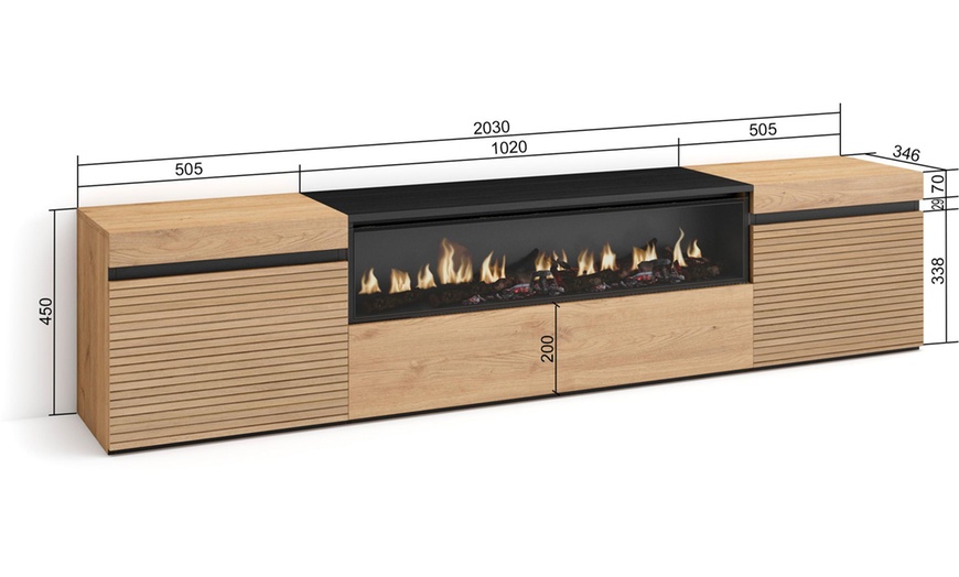 Image 16: Meuble TV avec ou sans cheminée électrique LED