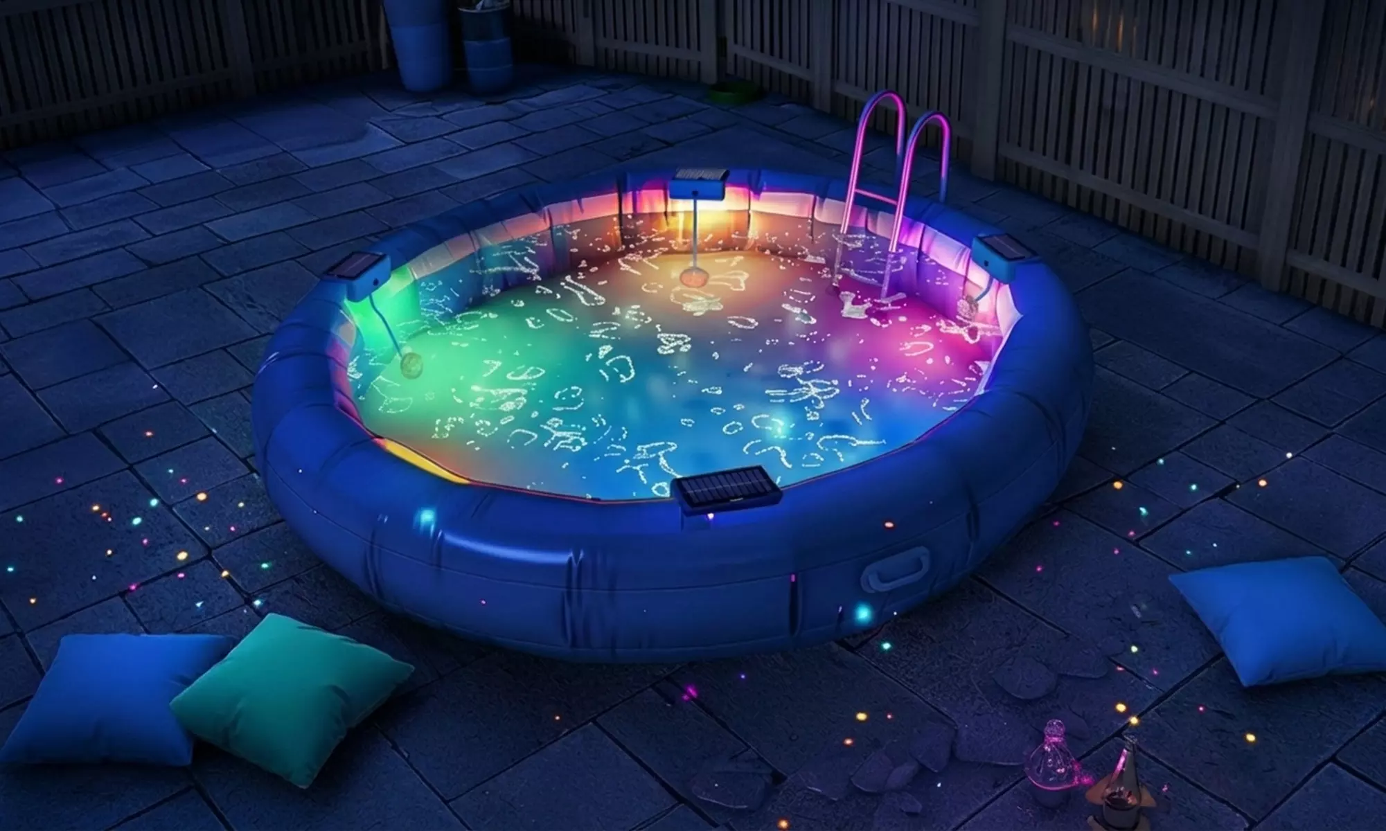 Solar LED Underwater Pool Light in Blue or White