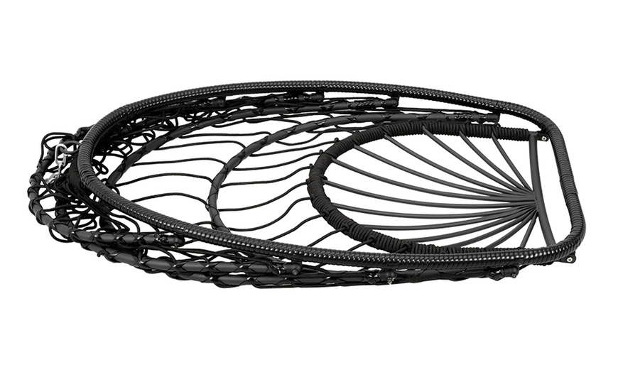Image 48: Outdoor Cosy Rattan-Effect Hanging Egg Chair with Cushion