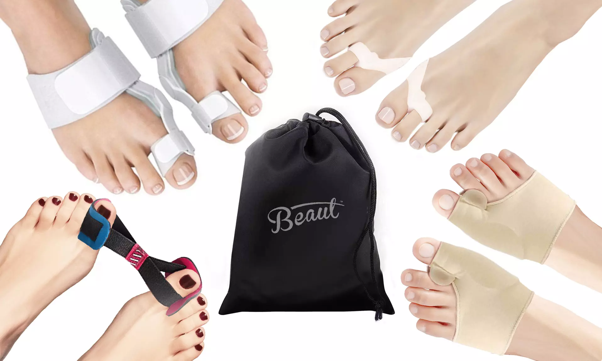 Complete Orthopedic Bunion Corrector and Relief Kit (8-Piece) - Primary Image