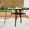 Image 31: Outdoor Rippled Tempered Glass Coffee Table with 4 Styles