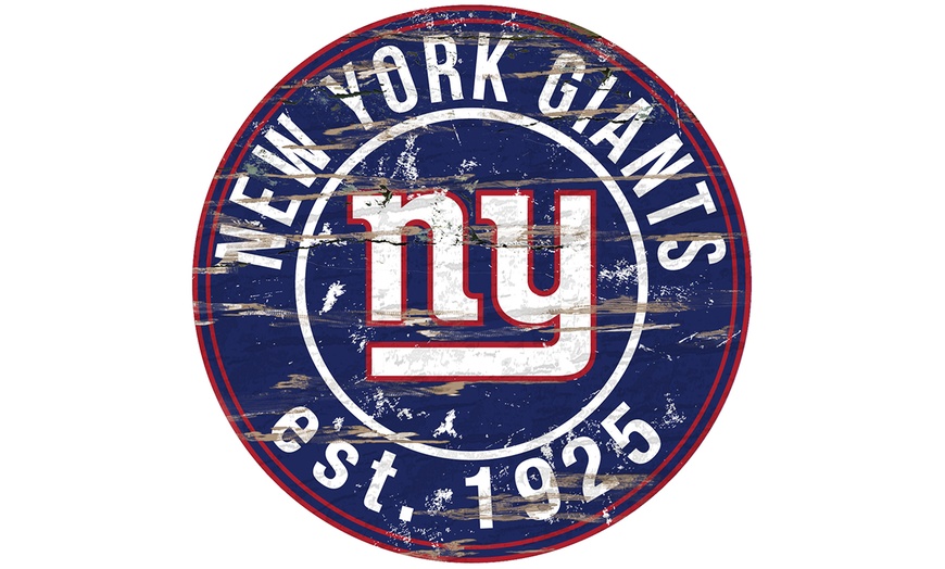 NY Giants Round Distressed Sign - New York Giants Round Distressed Sign ...