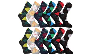 Frenchic Men's Argyle Dress Socks (12-Pack)