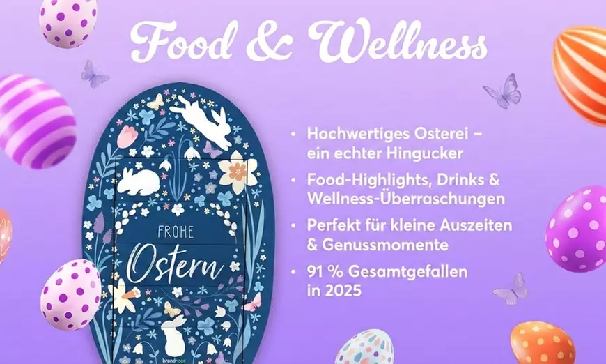brandnooz XXL Osterei „Food und Wellness“ oder „Food und Family“